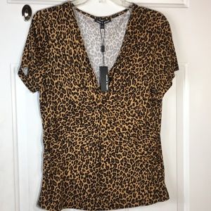 2 for $11 NWT Cable & Gauge Leopard skin XL top
